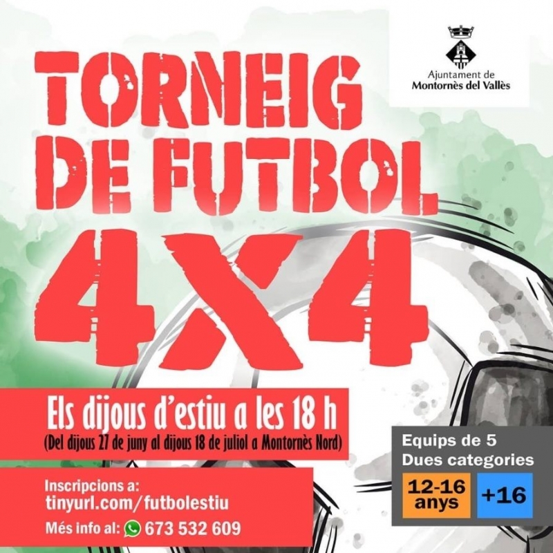 Torneig de futbol 4x4 - Estiu Jove