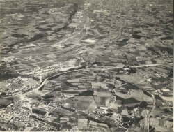 Vista aèria de Montornès. Dècada dels 70 del segle XX.