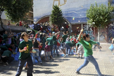 .La penya Bartomeus a la guerra de globus d'aigua