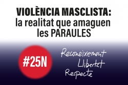 Imatge de la campanya "Violència masclista: la realitat que amaguen les paraules".