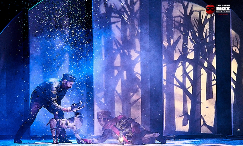 Un moment de l'obra "Laika" (imatge: Xirriquiteula Teatre).