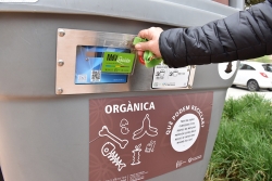 Contenidor per fer proves al punt d'informació de la Carpa Polivalent El Sorralet.