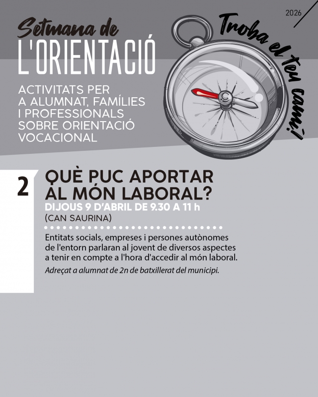 Cartell de l'activitat.