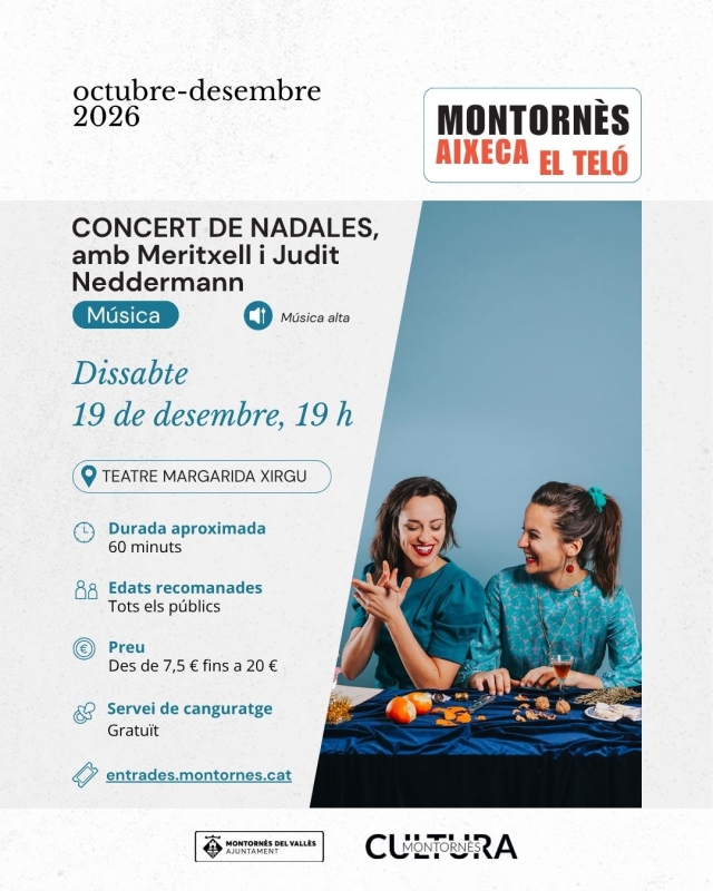 Cartell del concert de Nadal amb les germanes Neddermann.