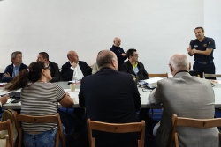 Moment de la reunió al Centre de Comandament Avançat, de Granollers