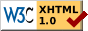 Icona del W3C que indica que el document és XHTML vàlid