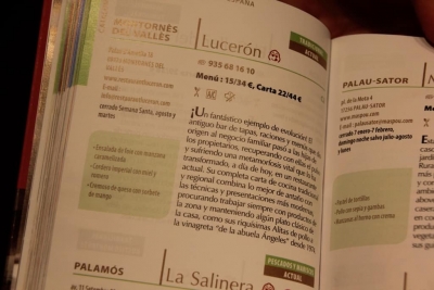 El restaurant Lucerón a la guia Michelin 2016