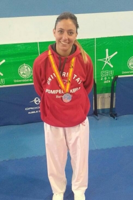 Naiara Moreno, subcampiona d'Espanya universitària (Font: Club Karate Montornès)