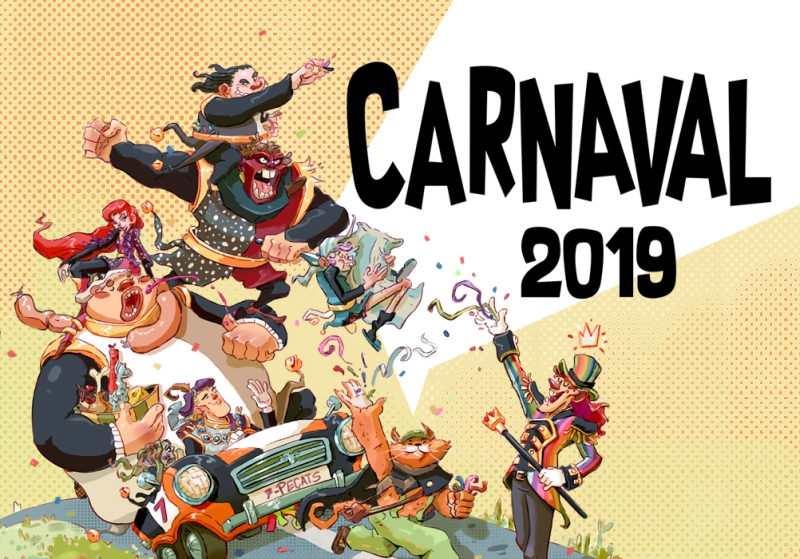 La imatge del Carnaval 2019, obra de l'il·lustrador Eduard Valls