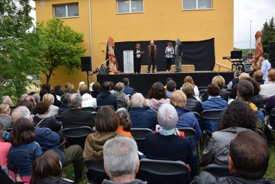 Reconeixement a Xavier Bertran i a Xavier Baurier durant la presentació de la sisena edició de La Remençada