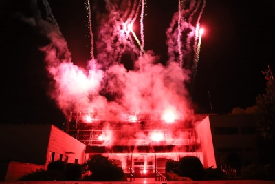 La cremada de l'Ajuntament és un dels moments més espectaculars de la Festa Major. (Autor: Juanjo Bermejo)