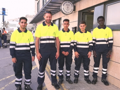 Integrants de la Brigada Jove de Jardineria