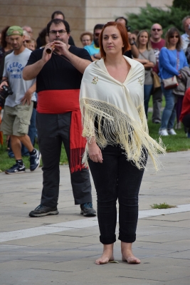 Anna Boné i Dani Garrido en un moment del ball de la Diada 2019.