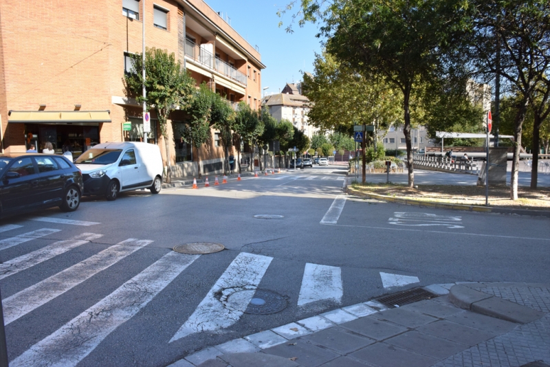 Cruïlla entre el carrer Major i la rambla de Sant Sadurní