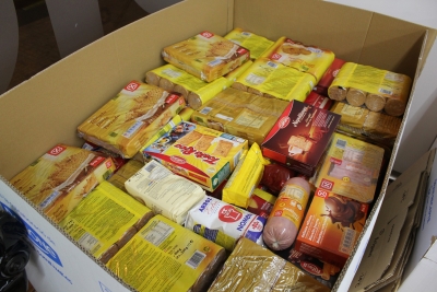 Gran Recapte d'Aliments a un dels supermercats del poble (imatge d'arxiu)