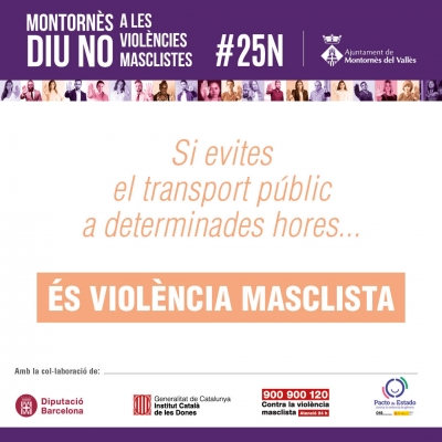 Material de la campanya Montornès diu No a la violència masclista