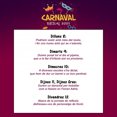 Les consignes del Carnaval 2021
