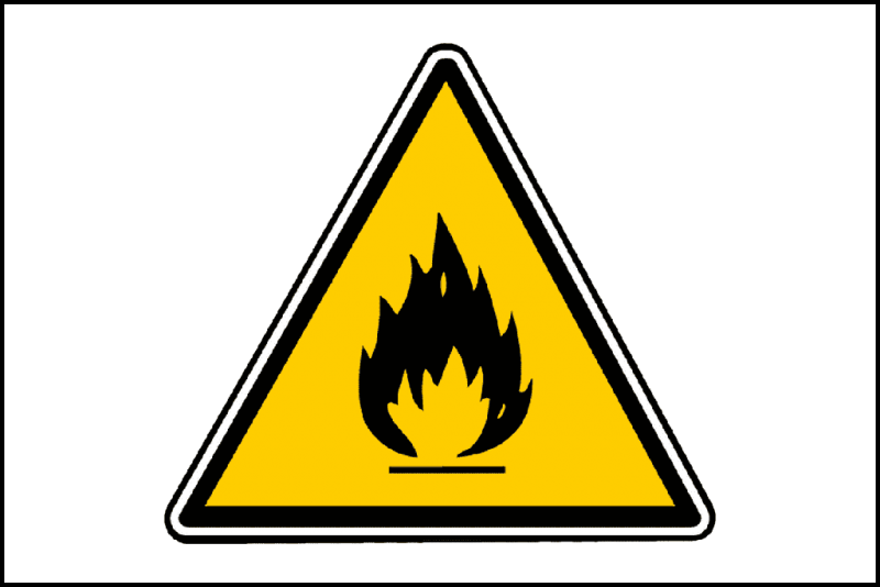 Senyal d'advertiment per a la prevenció d'incendis