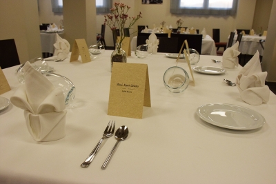 El Restaurant Pedagògic de la Masia El Molí, a punt pel sopar.