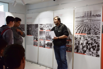 Ferran Díaz, tècnic de Patrimoni, fa les visites guiades.