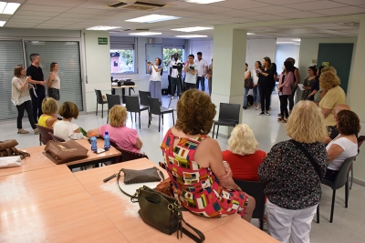 Un moment de l'acte d'inauguració de la mostra.