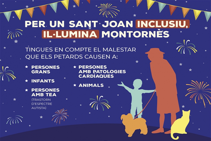 Imatge de la campanya "Per un Sant Joan inclusiu, il·lumina Montornès"