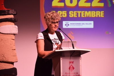 Intervenció de la regidora de Cultura i Festes, Mercè Jiménez.