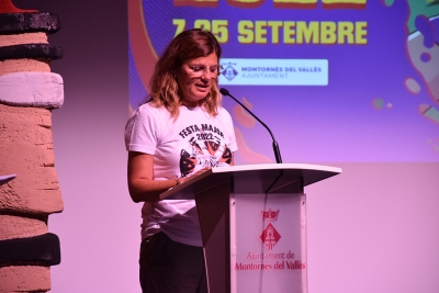 Intervenció de la dinamitzadora de la Unió de Botiguers, Raquel Marco.
