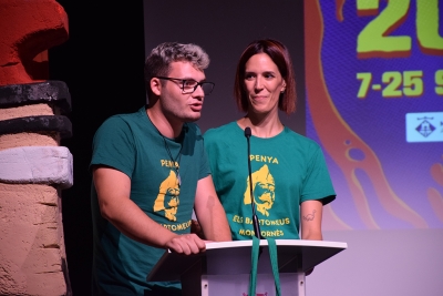 Intervenció d'Albert Porcar i Sandra Lavado, de la Penya Els Bartomeus.