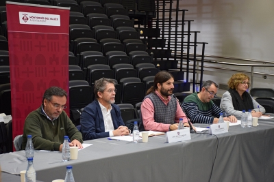 L'alcalde, José A. Montero, i el regidor d'Ocupació, Promoció Econòmica i Comerç, Jordi Delgado, en un moment de l'acte.