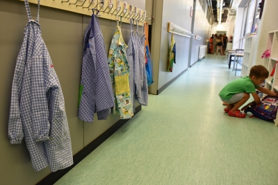 Passadís d'Infantil a l'Escola Mogent.