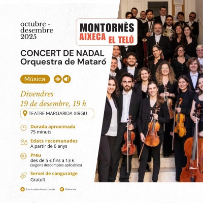Cartell del concert de Nadal de l'Orquestra de Mataró.