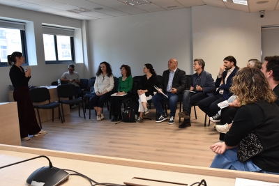 Moment de la presentació de la xarxa Montornès Orienta a la qual van assistir personal tècnic de l'Ajuntament i de la Diputació