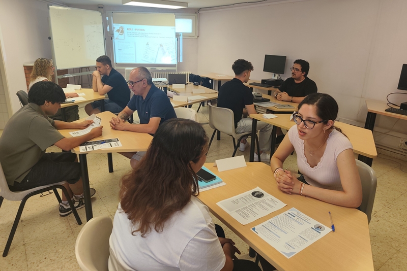 Un moment de l'acció formativa.