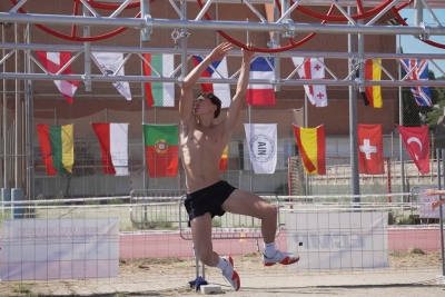 Cursa d'obstacles al Campionat d’Europa Júnior. (imatge: Federació Catalana de Pentatló Modern)