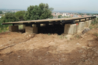 Protecció de la cisterna descoberta l'any passat