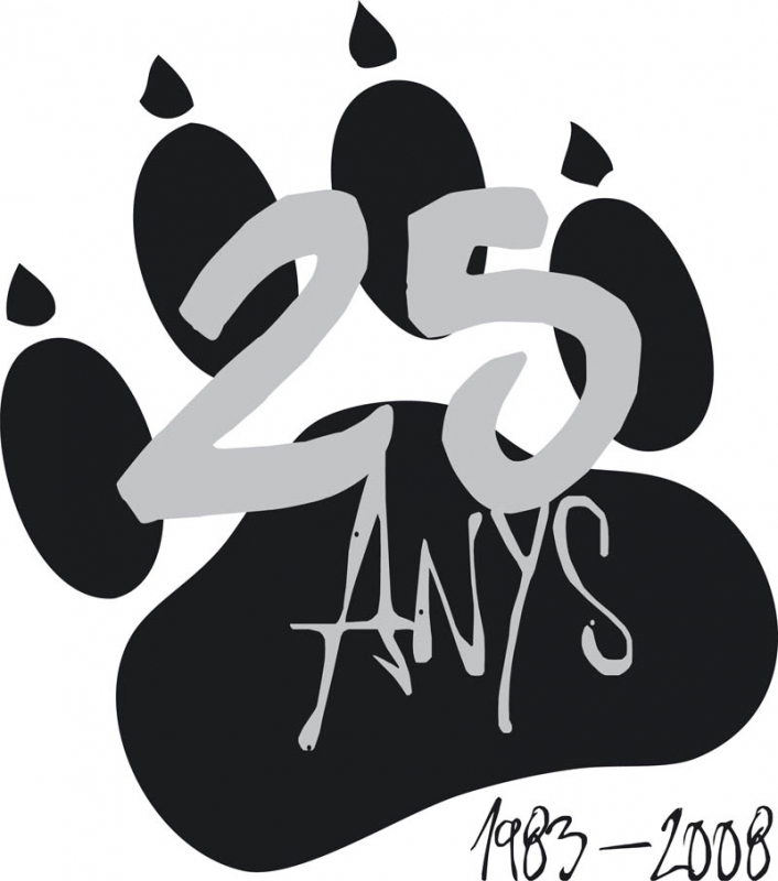 Logotip del 25è aniversari de l'Esplai Panda