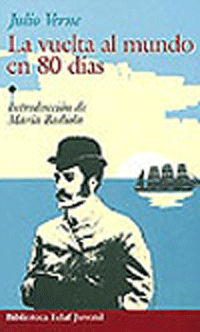 Portada del llibre "La volta al món en 80 dies" de Jules Verne