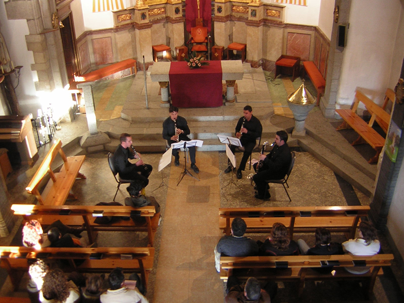 El quartet "Claribuf" en el darrer concert a l'església Sant Sadurní el passat mes de març