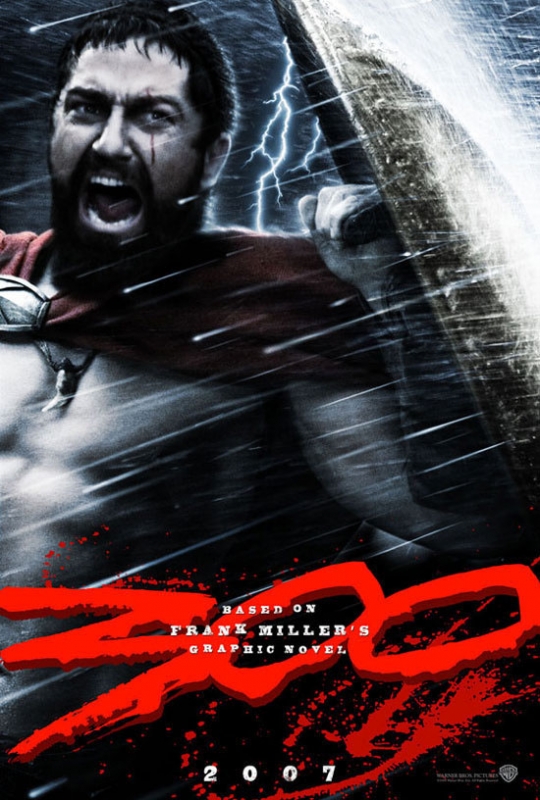Cartell de promoció de la pel·lícula "300"
