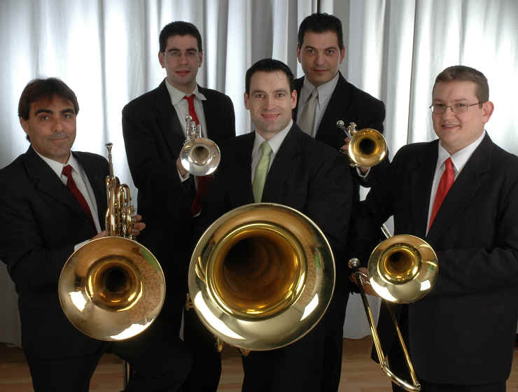 El grup al complert. Foto: Web de Barna Brass Quintet