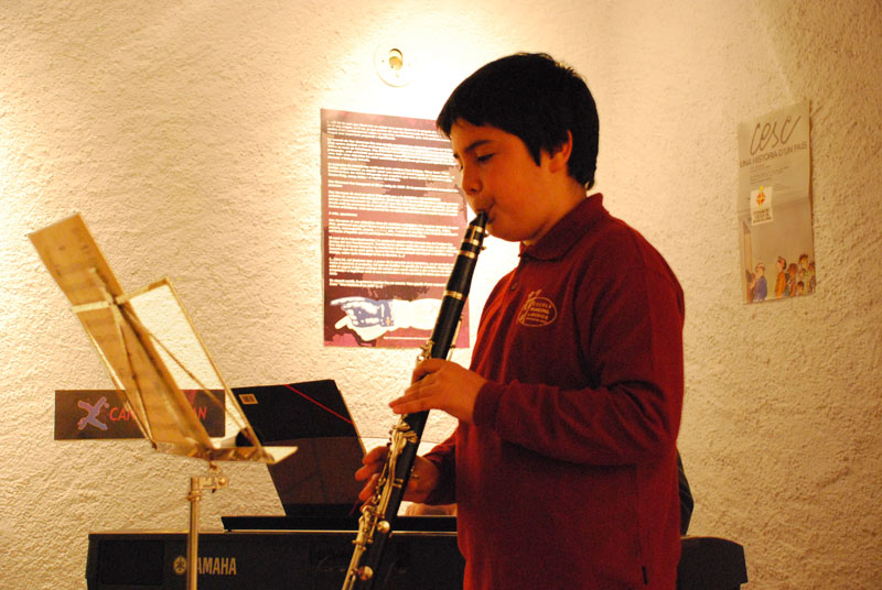 Alumne de clarinet de l'Escola Municipal de Música
