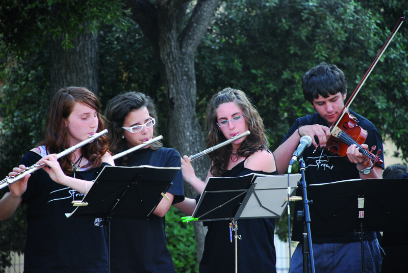 Estudiants de l'Escola Municipal de Música (Inauguració de l'exposició "Germinart, la mirada dels mes joves" Juny 2009)