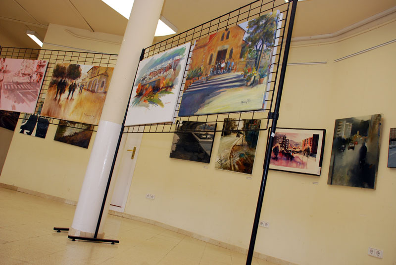 Exposició de les obres a la sala Riu Mogent del Casal de Cultura
