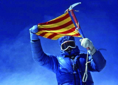 Imatge de l'exposició "Catalunya 14x8000. Les primeres ascencions catalanes als cims més alts del món"
