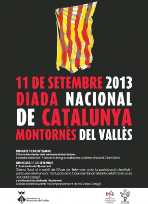 Cartell anunciador de la commemoració de l'Onze de Setembre
