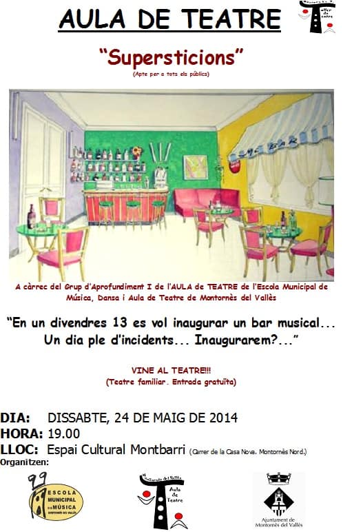 Cartell anunciador de "Supersticions"
