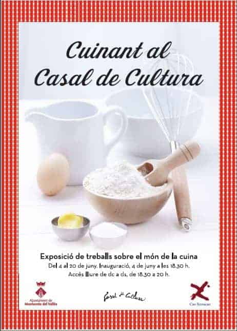 El cartell de l'exposició, inspirat en la portada del llibre de receptes del taller de cuina del Casal
