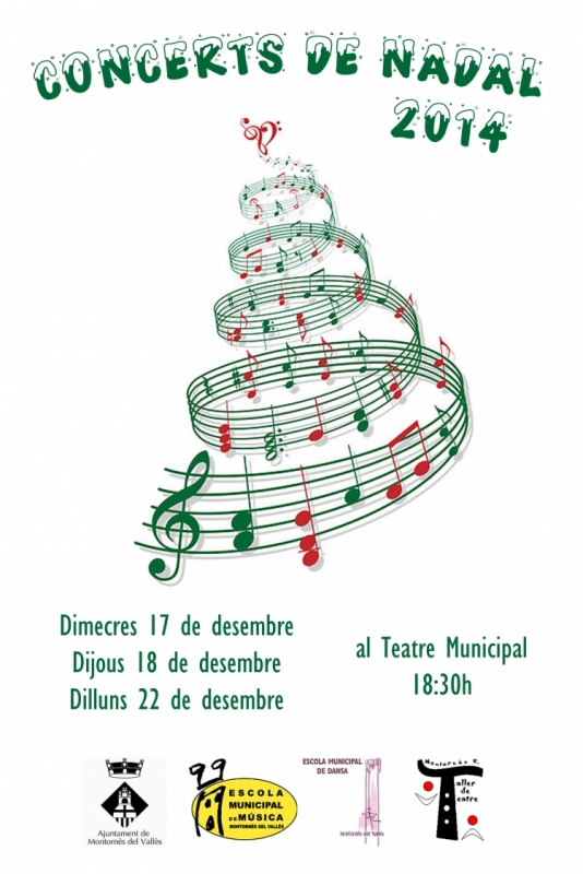 Cartell dels concerts de Nadal 2014