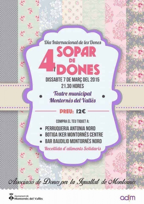 ADIM organitza la quarta edició del Sopar de Dones